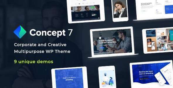 Concept Seven – 多功能企业集团WordPress主题 – v1.19