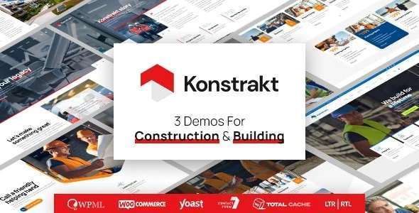 Konstrakt – 建筑设计工程安装公司WordPress模板 – v1.1.1