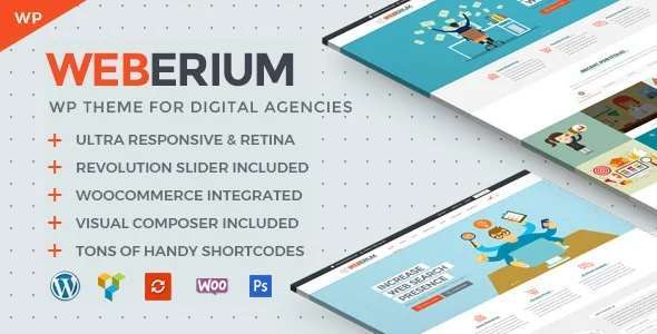Weberium – 数字媒体网站模板WordPress主题 – v1.21
