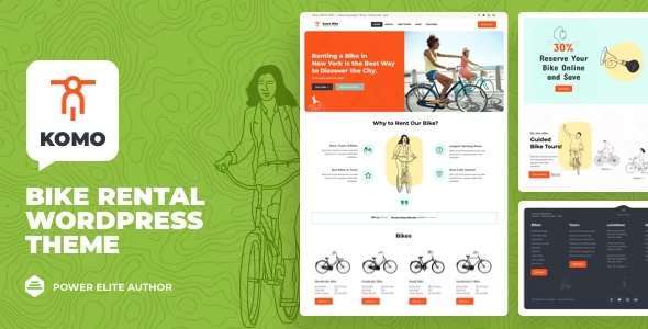 Komo – 自行车租赁商店模板WordPress主题