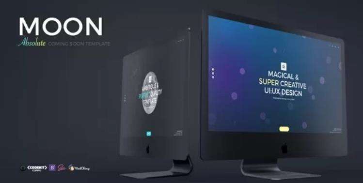 MOON – 响应式网站维护倒计时HTML模板