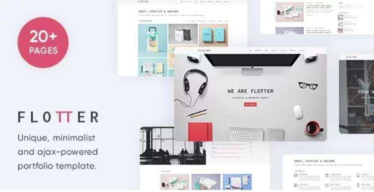 Flotter – 响应式创意作品展示网站HTML5模板