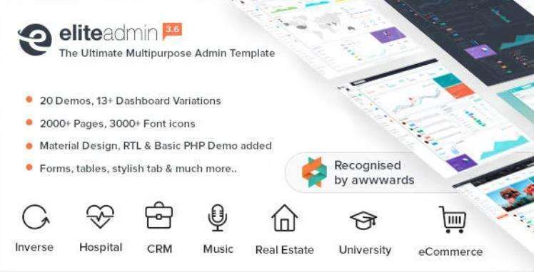 Elite Admin – 多用途 Bootstrap 4 后台管理模板 – v6.0