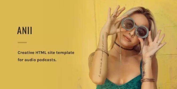 Anii – 音频视频直播播客HTML网站模板