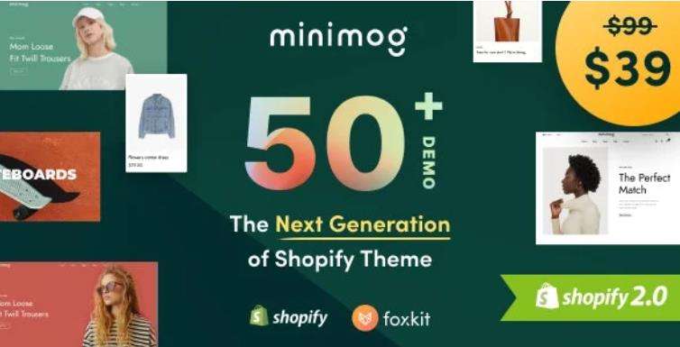 Minimog – 炫酷时尚服饰销售网站Shopify商店模板 – v3.0.0