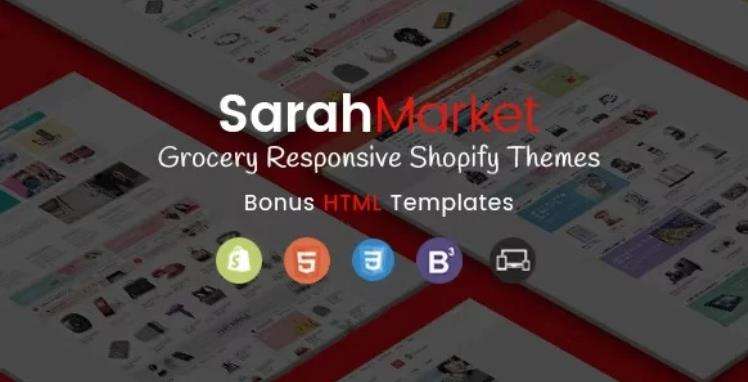 SarahMarket – 响应式百货超市电商模板Shopify主题