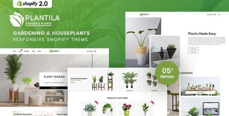 Plantila – 园艺室内植物花卉商店Shopify主题