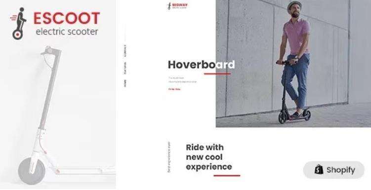 Escoot – 单品展示网站模板Shopify模板