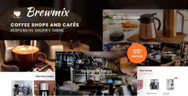 Brewmix – 咖啡店响应式网站模板Shopify主题