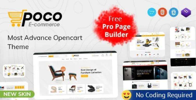 Poco – 高级电子商务在线商店网站OpenCart模板 – v1.7