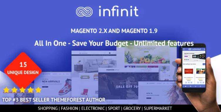Infinit – 响应式电子商务网站 Magento 2 and 1 模板 – v1.4.5
