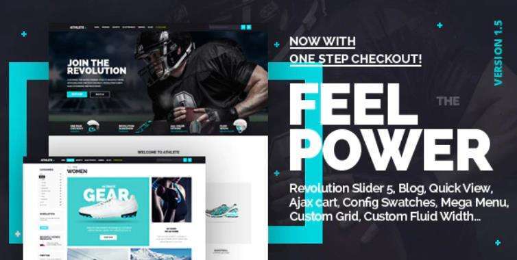 Athlete – 响应式健身休闲运动服饰商店 Magento 模板 – v1.5.3