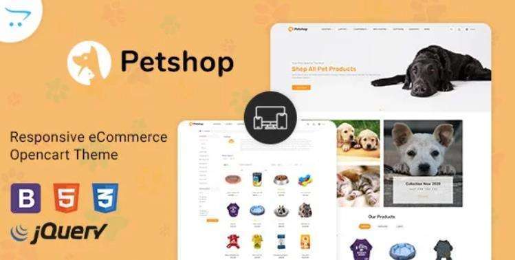 PetShop – 宠物商店宠物商品用品销售OpenCart 3主题
