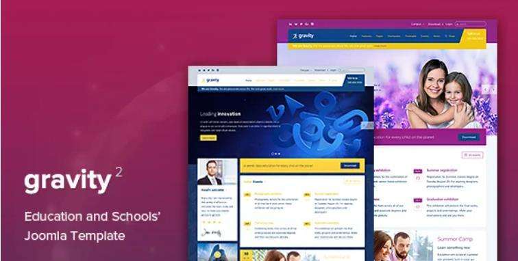 Gravity – 培训教育学校Joomla模板
