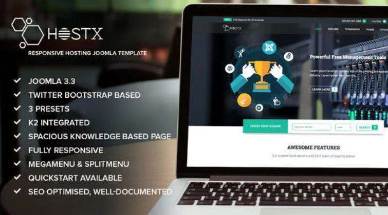 HostX – 域名主机 JOOMLA模板