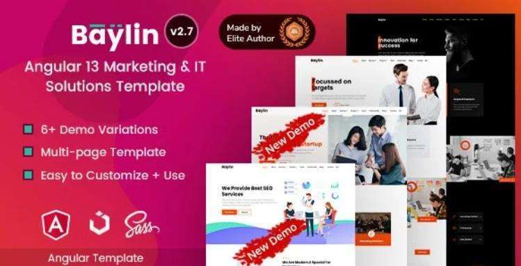 Baylin – 营销推广 IT 解决方案 Angular 13 模板