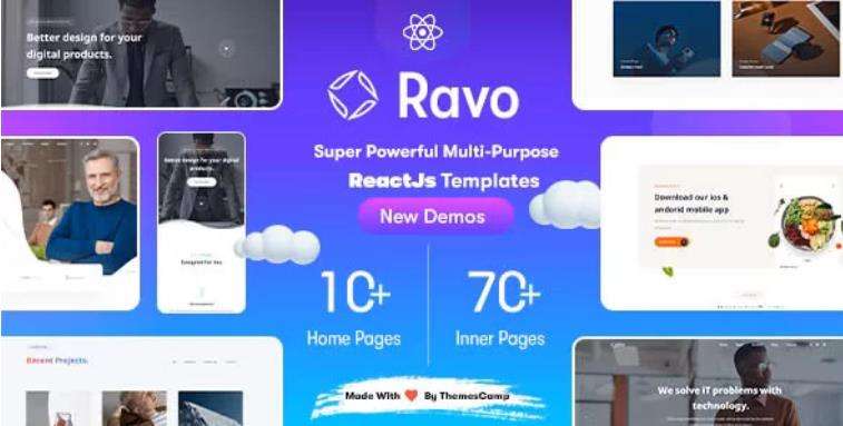 Ravo – React 多用途创意网站模板