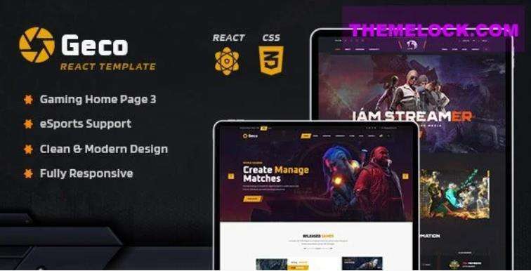 Geco – React JS 电子竞技游戏网站模板