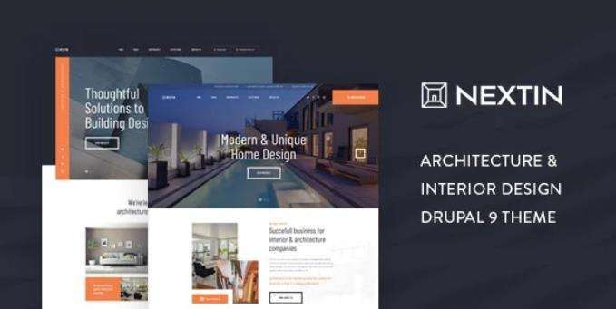 Nextin – 建筑室内装修设计网站Drupal 9主题