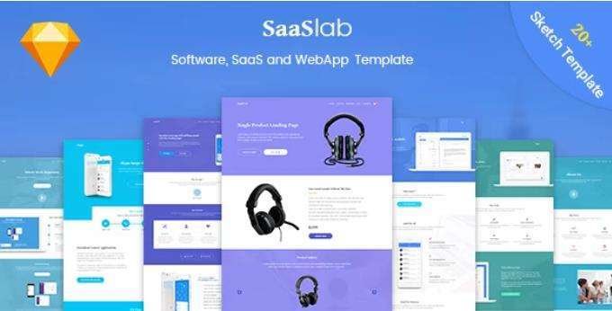 SaaSLab – SaaS软件应用程序Sketch模板