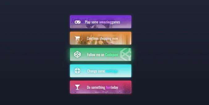 炫酷的动态CSS按钮背景动画样式