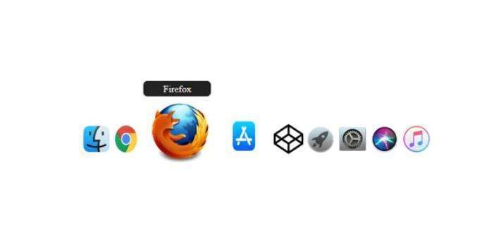 纯CSS3实现的仿Mac系统的Dock工具栏菜单