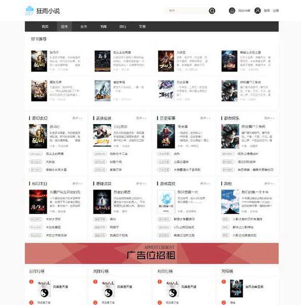 thinkphp狂雨小说源码v1.2.2