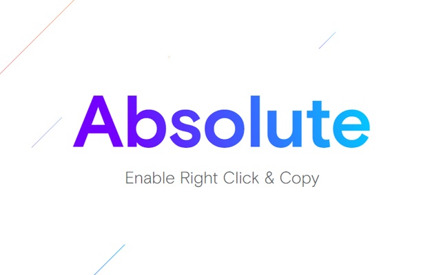 Absolute Enable Right Click Copy解除网站复制限制插件