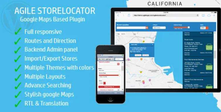 Store Locator (Google Maps) 商家地图插件 – v4.8.8