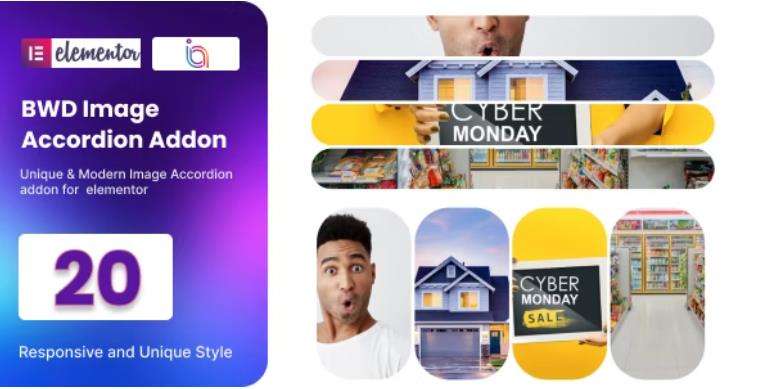 Image Accordion addon for elementor – 图像手风琴折叠编辑器