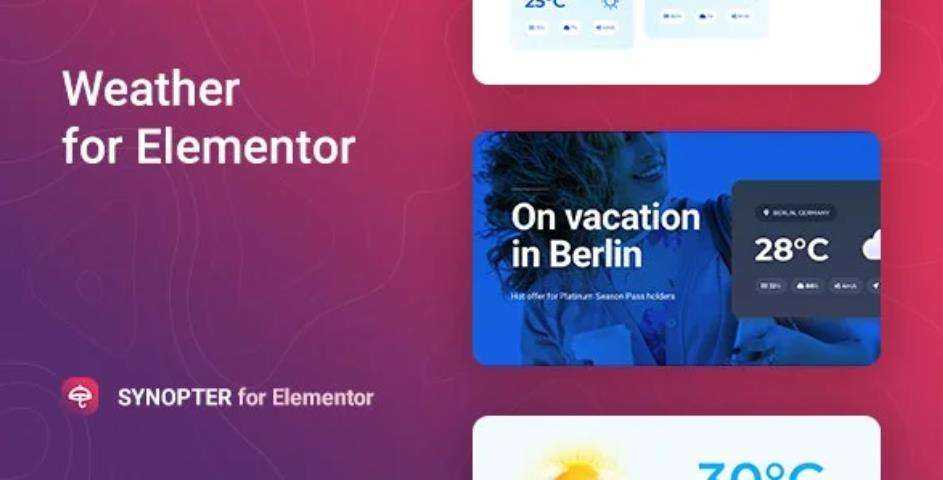 Synopter – Weather for Elementor 天气预报小工具 – v1.1.7