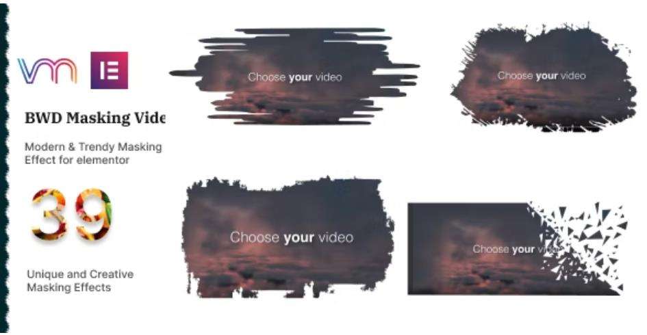 Masking Video addon for Elementor – 创意视频蒙层可视化插件