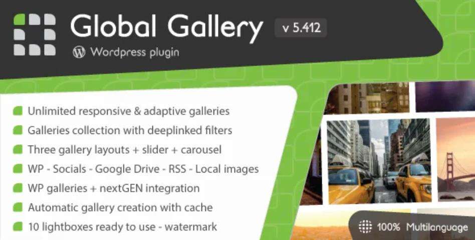 Global Gallery – 响应式画廊相册WordPress插件 – v8.2.2