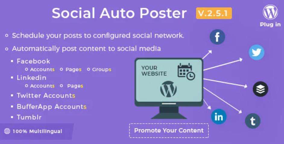 Social Auto Poster – 社交推送WordPress插件 – v5.0.1