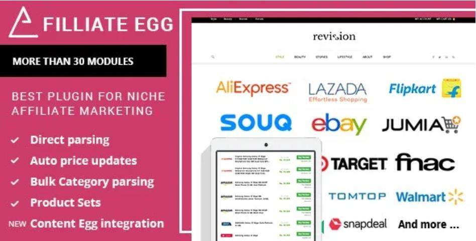 Affiliate Egg – 联盟推介推销营销WordPress插件 – v10.4.2