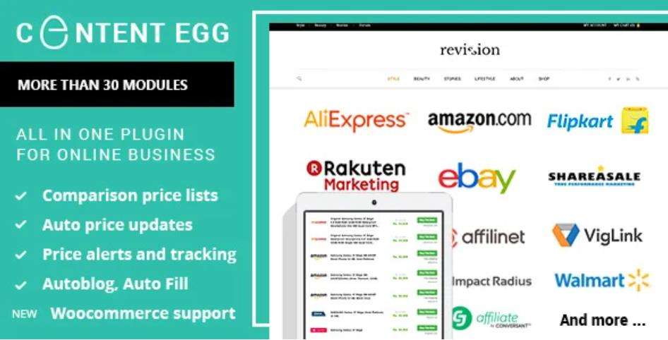 Content Egg – 联盟推广推介WordPress插件 – v10.7.1