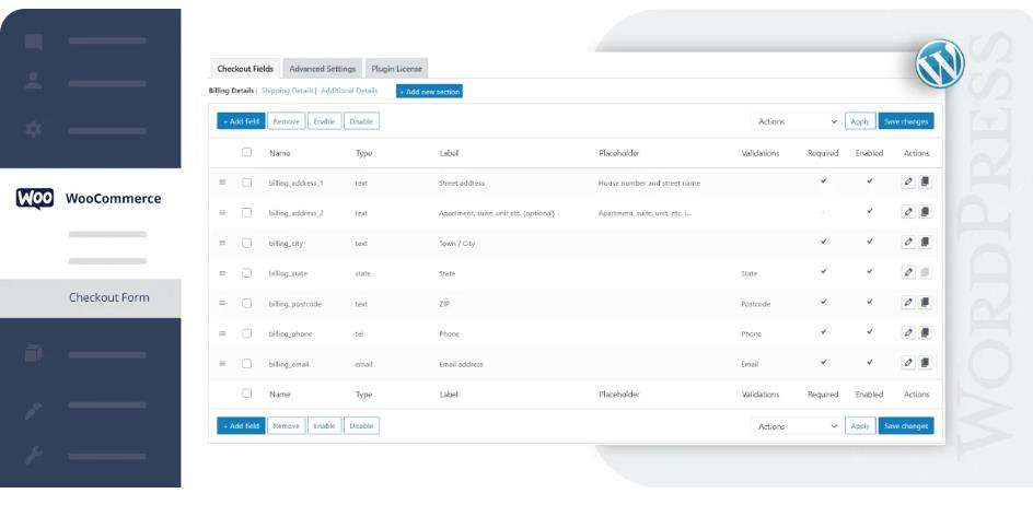 Checkout Field Editor for WooCommerce – 结账字段编辑插件 – v3.4.0