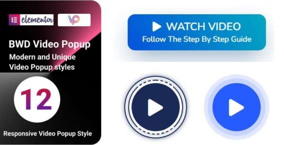 BWD Video Popup addon for elementor – 弹窗视频播放插件