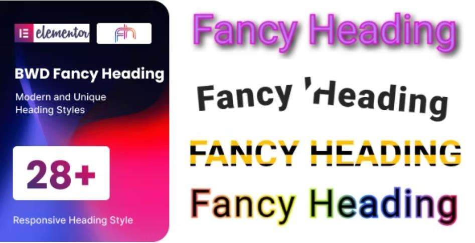 Fancy Heading addon for elementor – 花式标题编辑插件