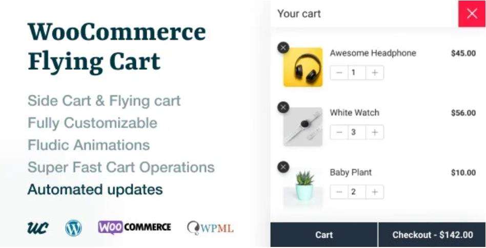WooCommerce Flying Cart – 点击加入飞入购物车插件 – v1.6.0