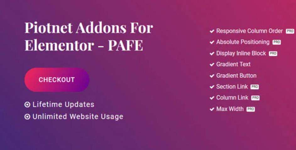 Piotnet Addons Pro For Elementor 扩展插件 – v7.0.0