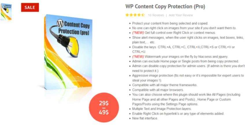 WP Content Copy Protection Pro 禁止复制内容保护插件 – v13.3