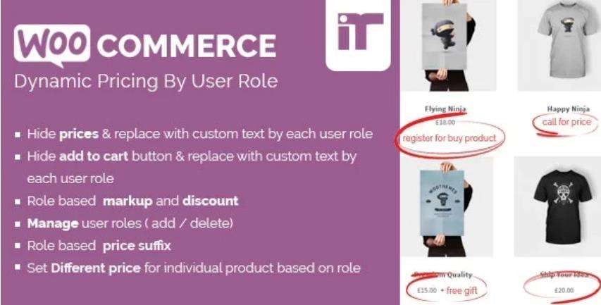 Woocommerce Dynamic Pricing By User Role 根据登录用户角色动态定价插件 – v1.8