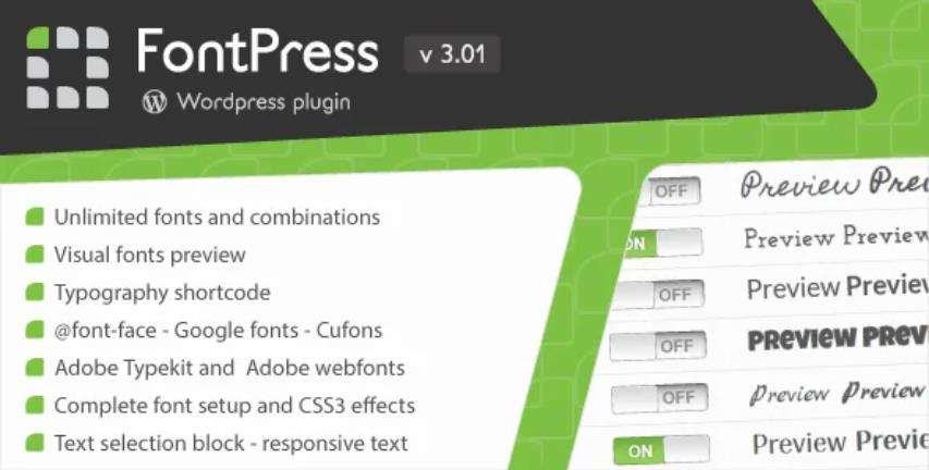 FontPress – WordPress 字体管理插件 – v3.3.2