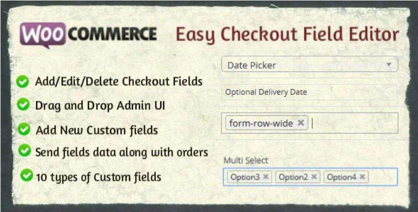 Woocommerce Easy Checkout Field Editor 简易结账字段编辑插件 – v2.7.1
