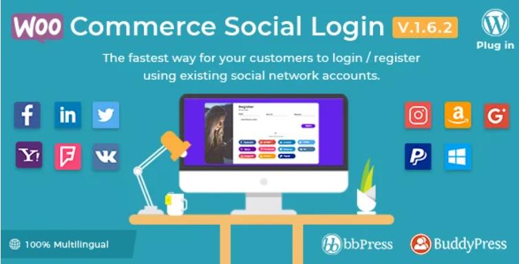 WooCommerce Social Login 社交登陆插件 – v2.3.13