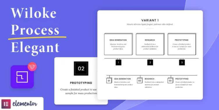 Wiloke Process Elegant Addon for Elementor – 品牌历程进度栏插件 – v1.0.17