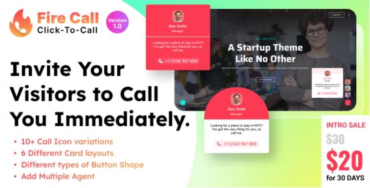 Fire Call – 点击呼叫按钮客服WordPress插件