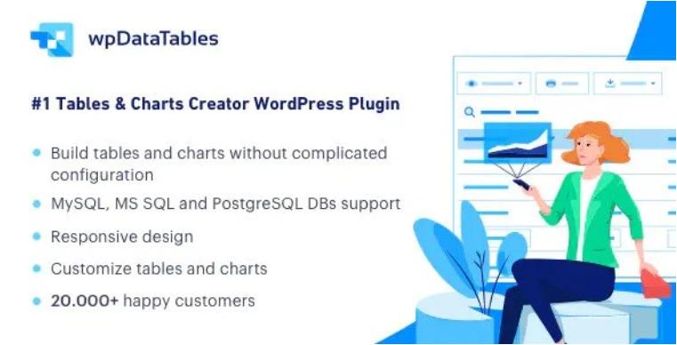 wpDataTables – 表格图表管理器WordPress插件 – v4.5