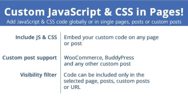 Custom JavaScript & CSS in Pages 自定义JS/CSS插件 – v3.7